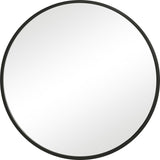 Round Mirror Contemporary - Matte Black