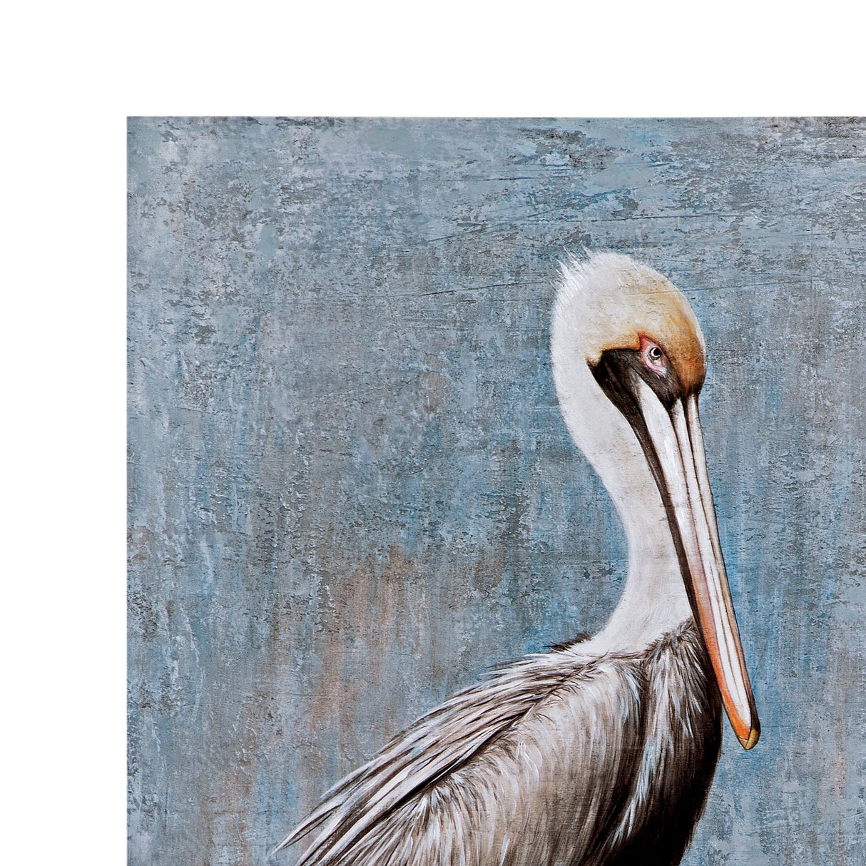 Pelican - Canvas Art - Blue