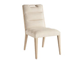 Sunset Key - Aiden Channeled Upholstered Side Chair - Light Beige