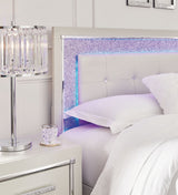 Zyniden - Silver - King Upholstered Panel Headboard