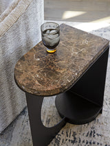 Zanzibar - Novella Side Table - Dark Brown / Black