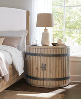 Vineyard Row - Demilune Nightstand - Light Brown