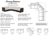 Kilimanjaro - Sectional - White / Dark Brown