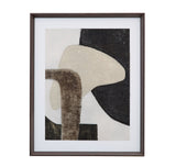 Spin Drift - II Framed Print - Dark Brown / Beige