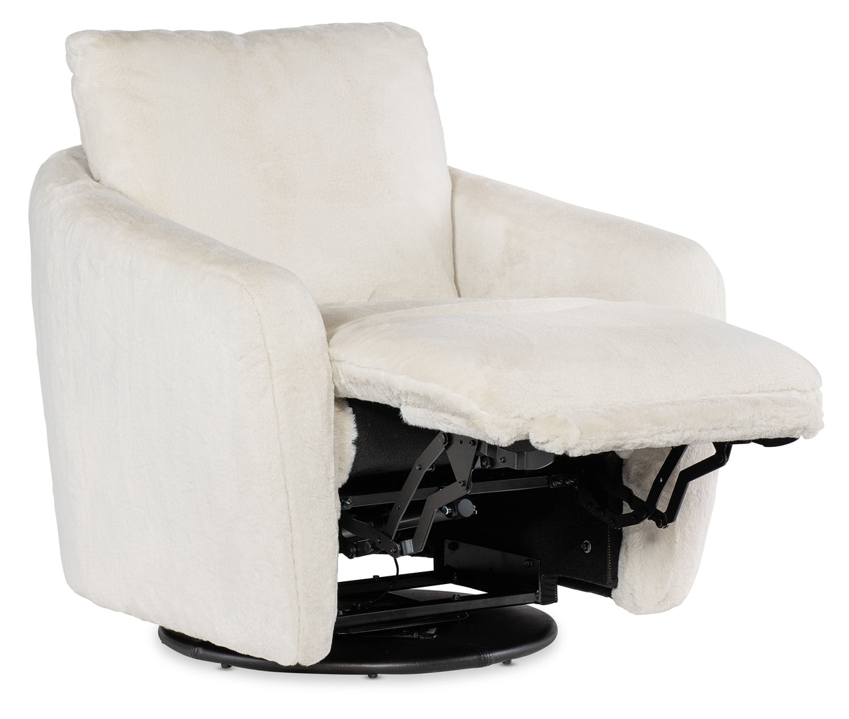 Bonnie - Swivel Chair With Power Footrest - White