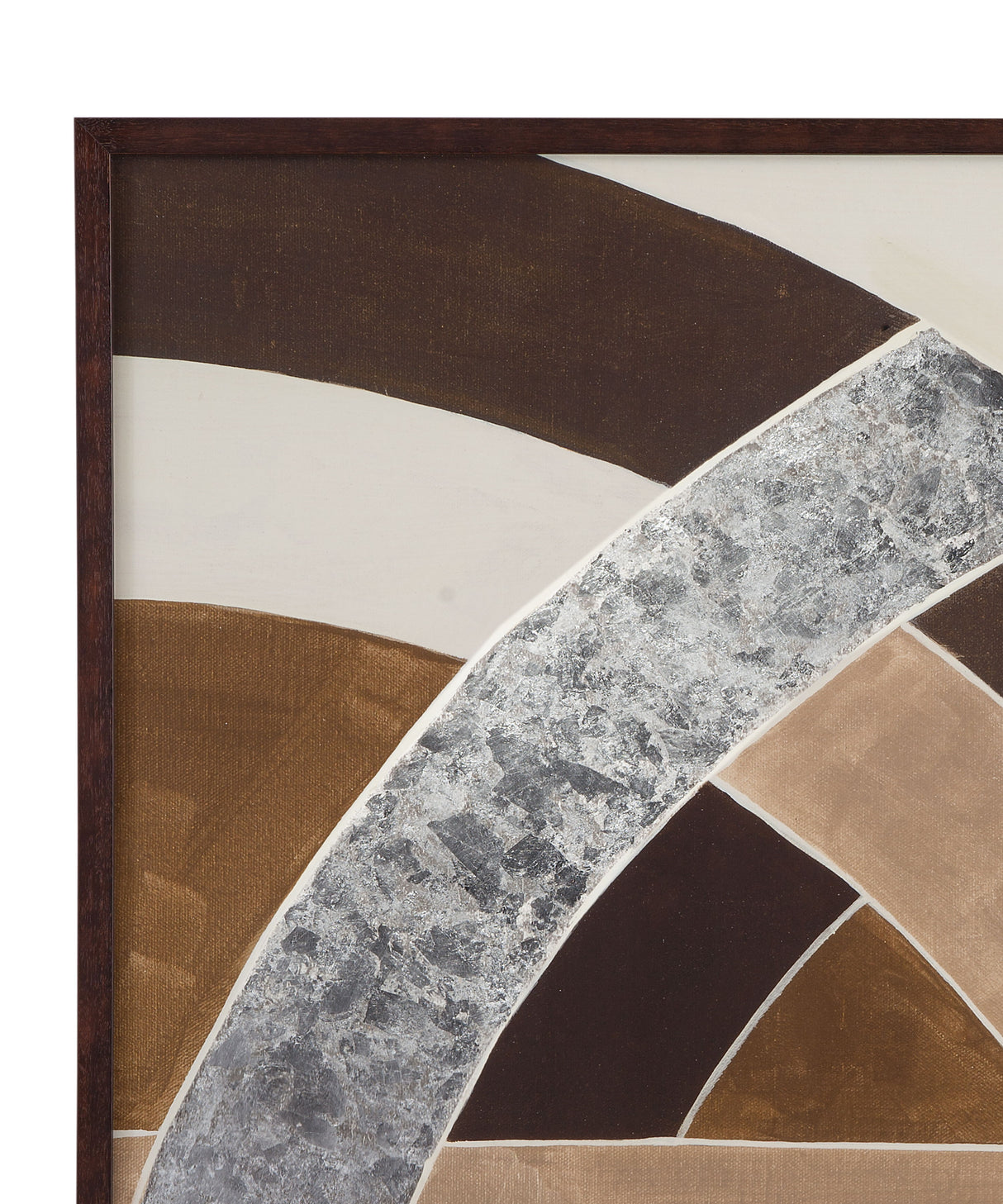 Neutral Geometry - II Framed Print - Brown