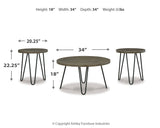 Hadasky - Brown / Beige - Occasional Table Set (Set of 3)