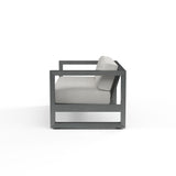 Redondo - Loveseat, No Welt - Cast Silver / Dark Gray