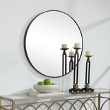 Round Mirror - Satin Black