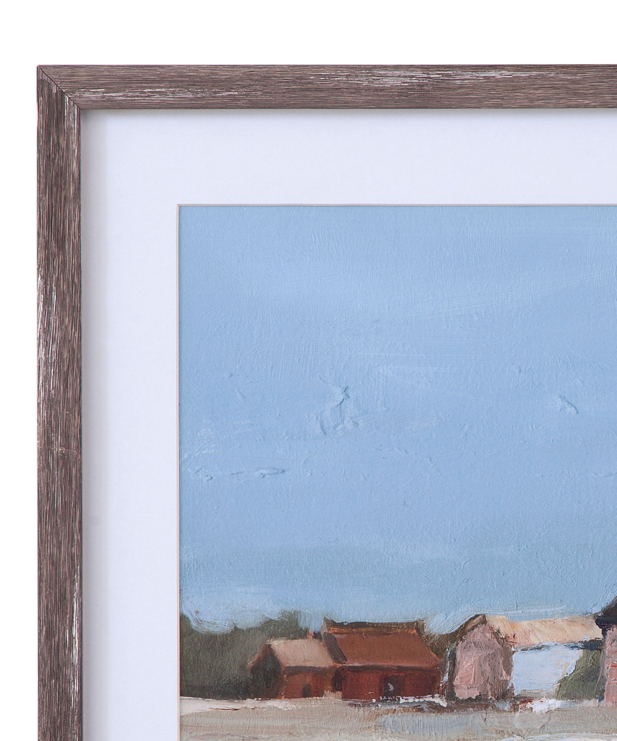 Seafront Shanties - II Framed Print - Blue