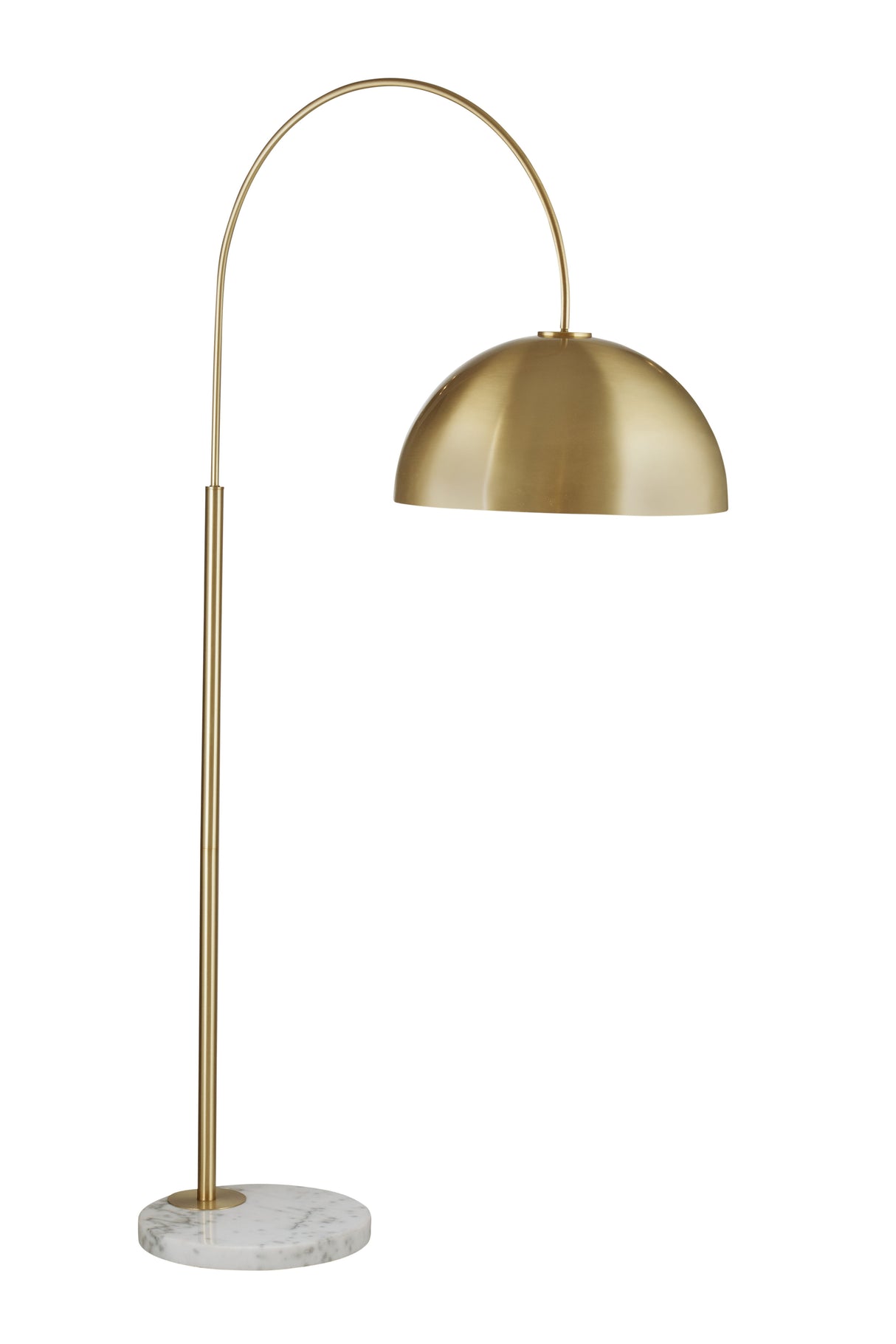 Caldwell - Floor Lamp - White / Brass