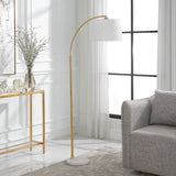 Floor Lamp - Gold & White