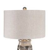 Table Lamp - Dark Gray & Cream & Espresso