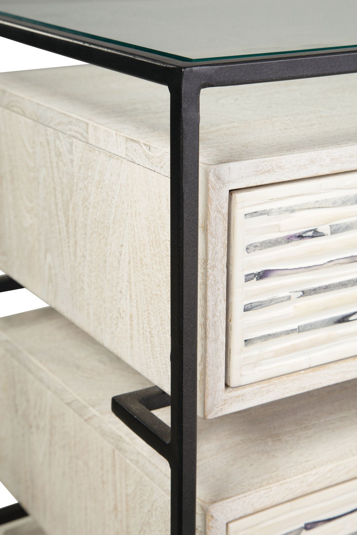 Crewridge - Black / Cream - Accent Cabinet