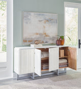 Ornawel - Distressed White - Accent Cabinet