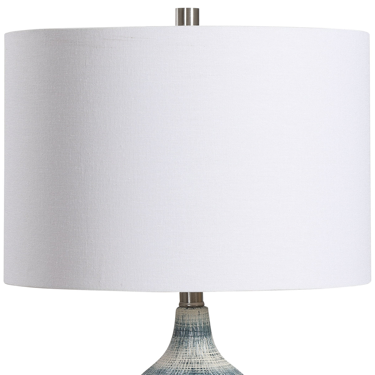 Textured Table Lamp - Blue & White