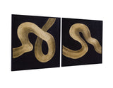 Connected Frame - Canvas (Set of 2) - Black / Gold