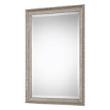 Textured Surface Mirror - Metallic Silver & Light Gray