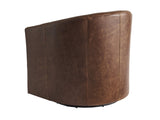 Sunset Key - Candice Leather Swivel Chair - Dark Brown