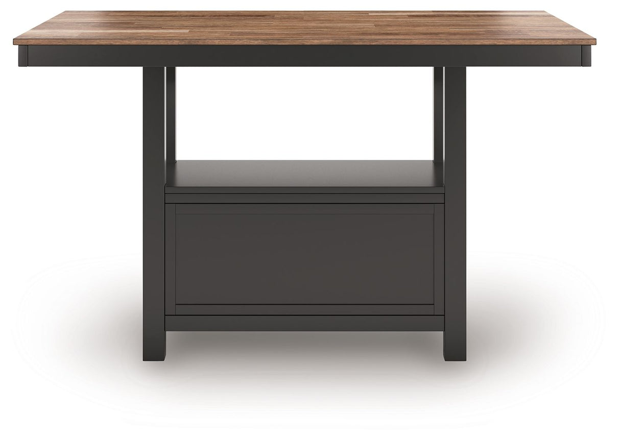 Wildenauer - Brown / Black - Rectangular Dining Room Counter Table