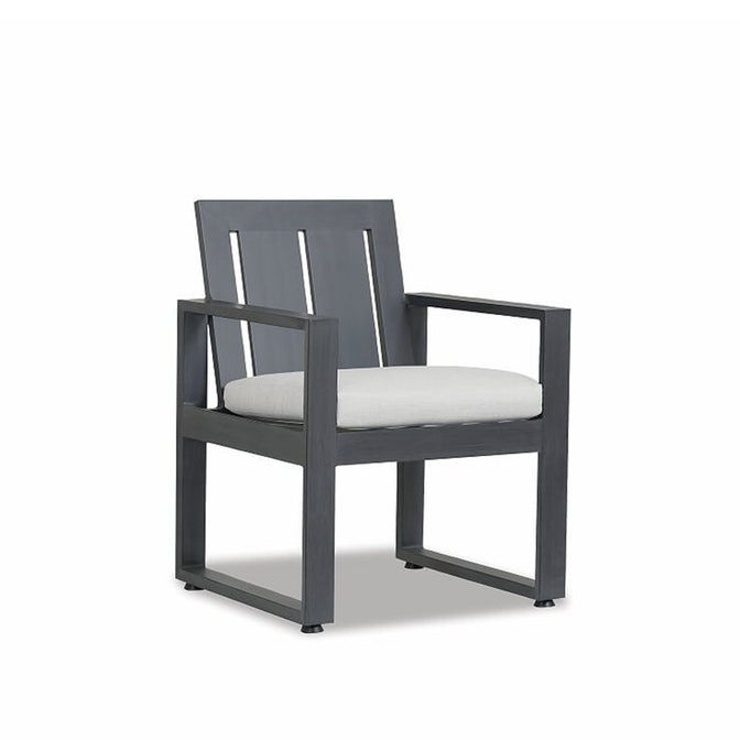 Redondo - Dining Chair, No Welt - Cast Silver / Dark Gray