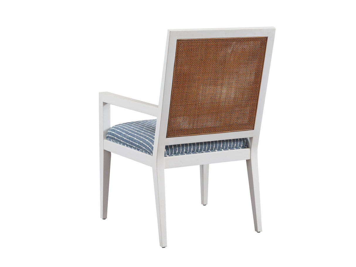 Laguna - Smithcliff Woven Arm Chair - White / Blue