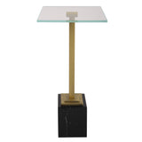 Martini Table - Brushed Brass & Black