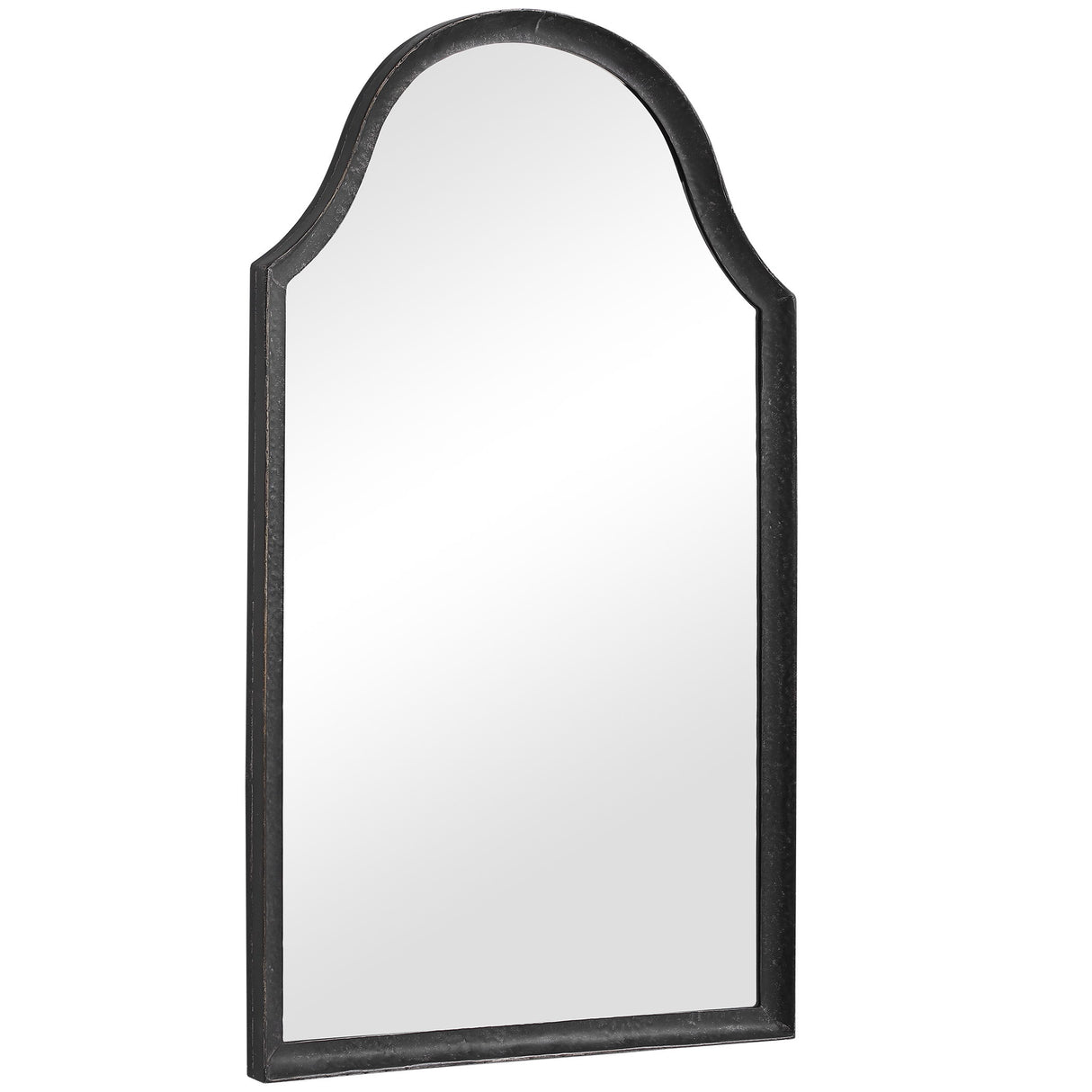 Mirror With Hammered Frame - Black