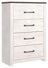 Gerridan - White / Gray - Four Drawer Chest