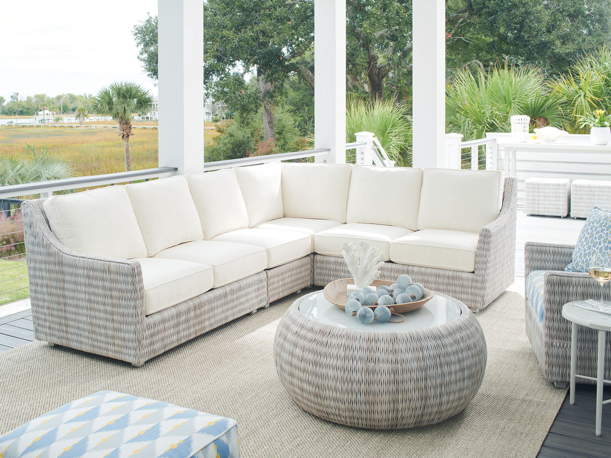 Seabrook - Sectional - Beige / White