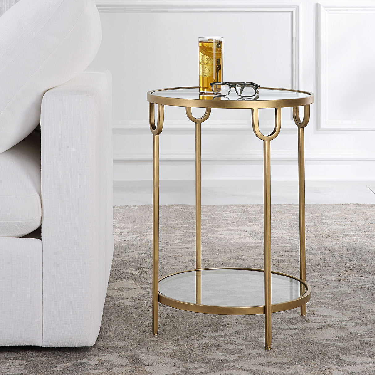 Side Table - Antique Gold