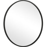 Round Mirror Contemporary - Matte Black