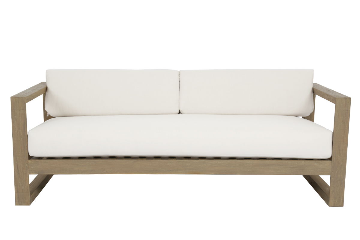 Coastal Teak - Sofa In Canvas, No Welt - Teak