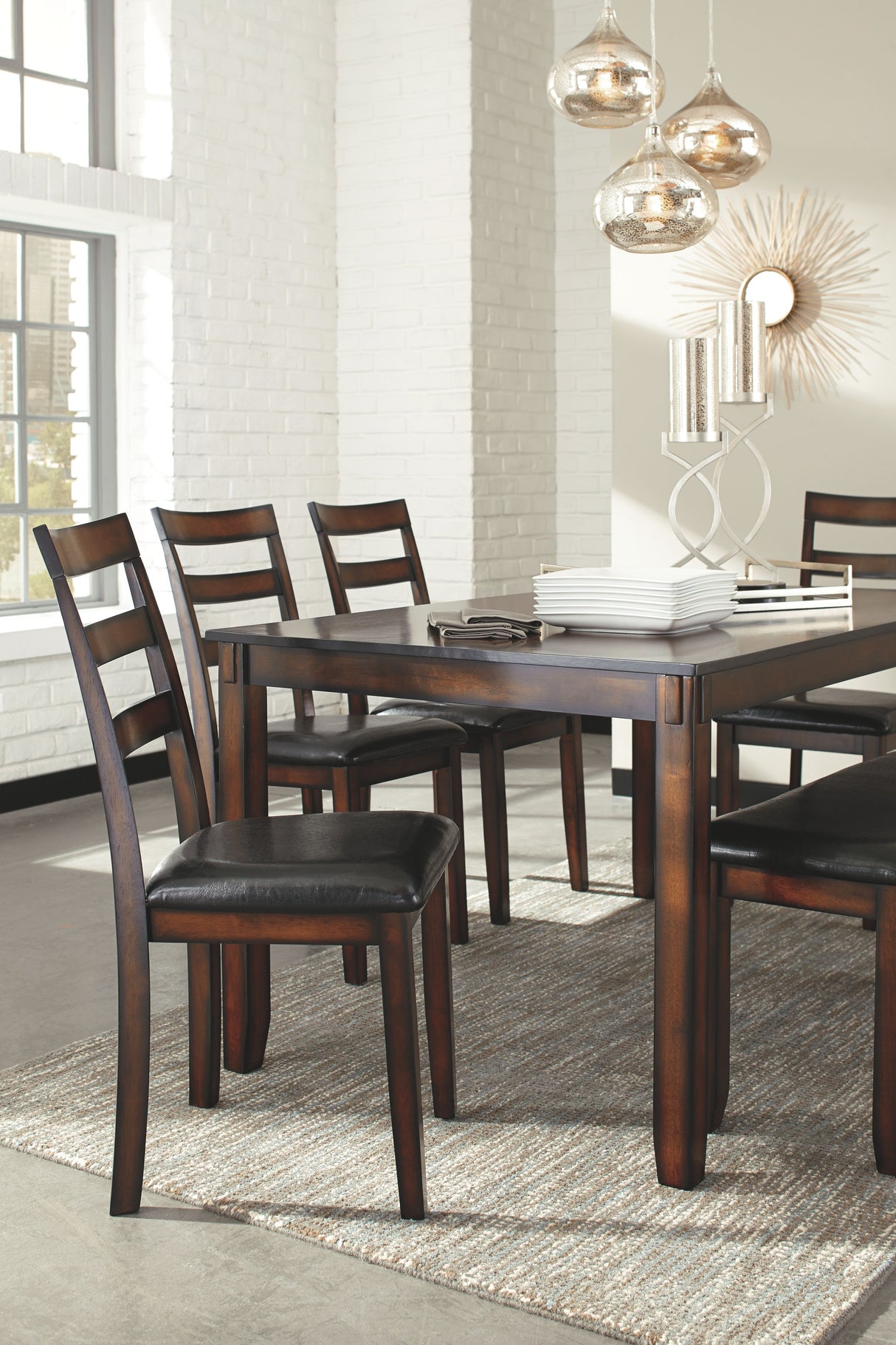 Coviar - Brown - Dining Room Table Set (Set of 6)