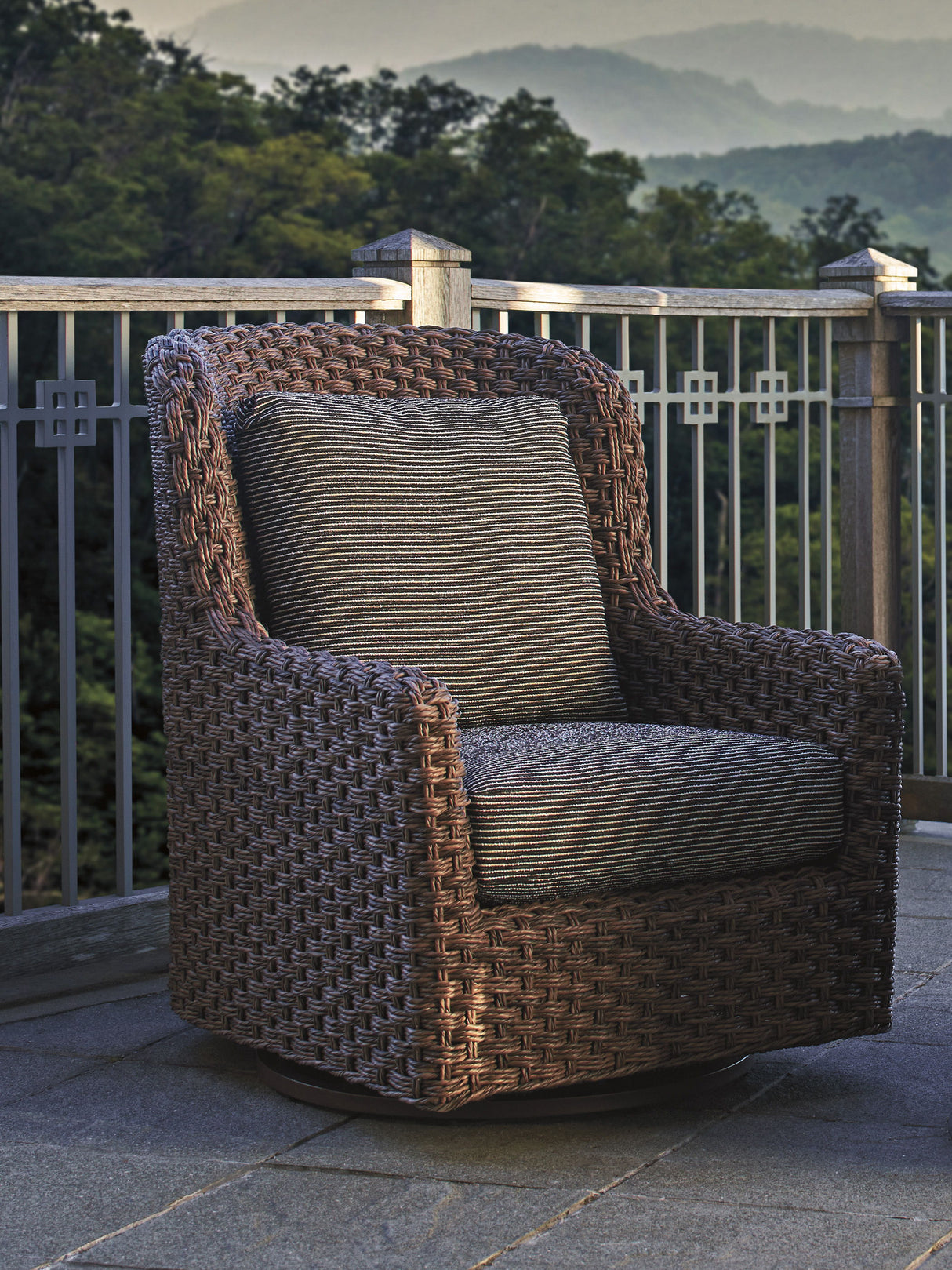 Kilimanjaro - Swivel Glider Chair - Dark Brown