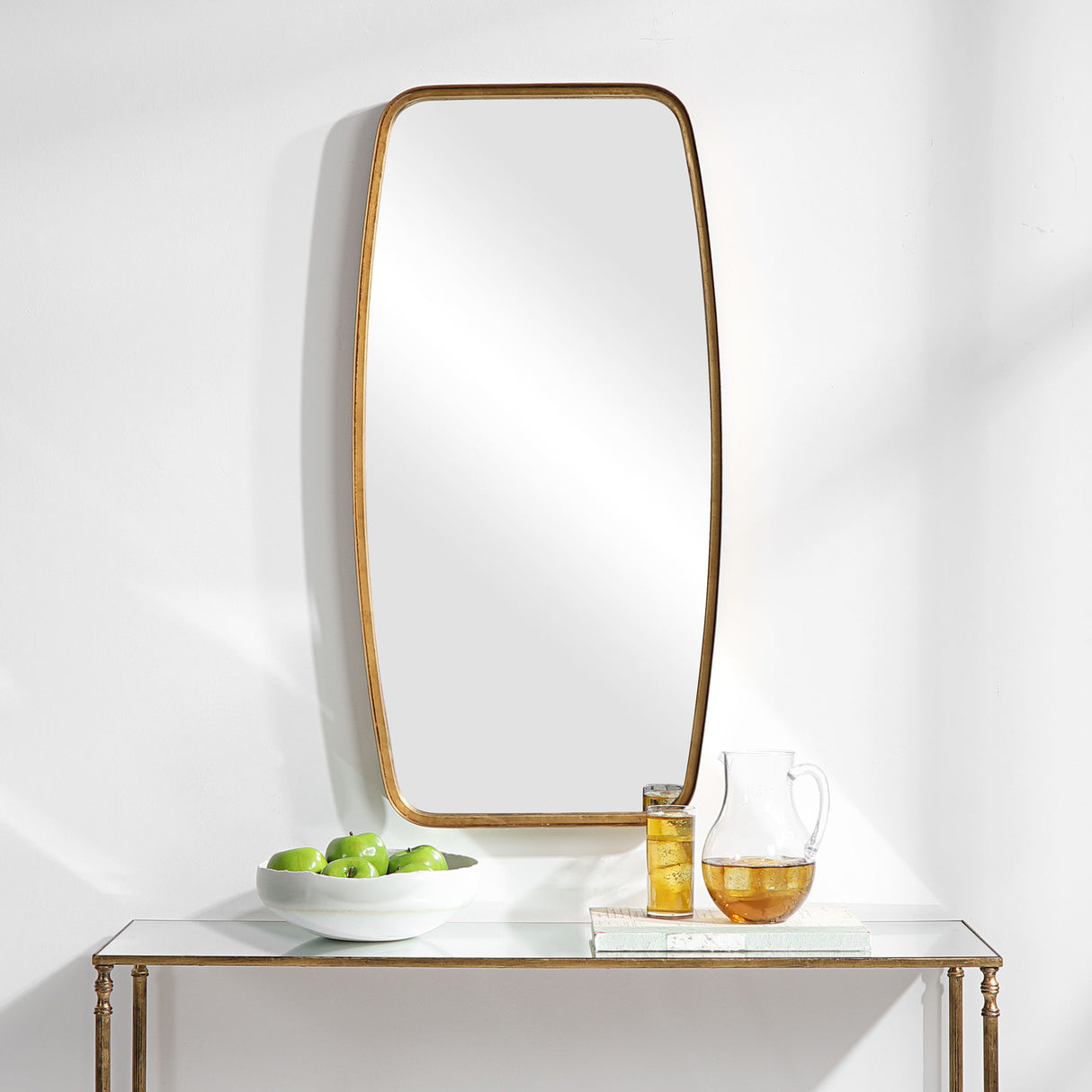 Mirror With Unique Frame - Gold Leaf