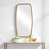 Mirror With Unique Frame - Gold Leaf