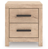 Sanginlane - Tan - Two Drawer Night Stand