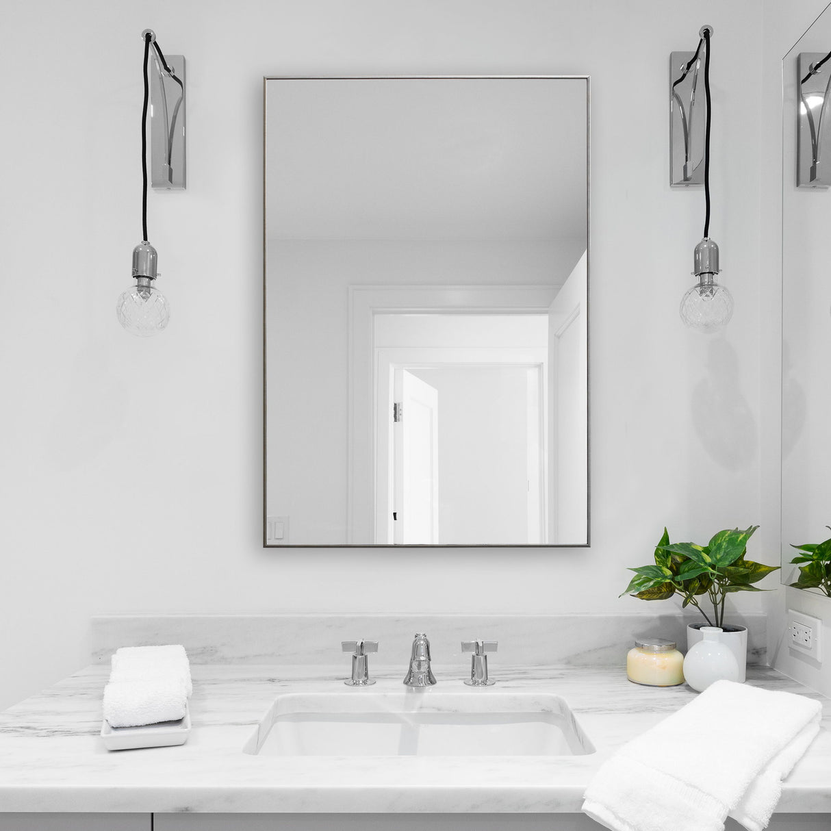 Clean Design Mirror - Silver