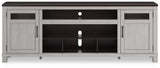 Darborn - Gray / Brown - XL TV Stand W/Fireplace Option