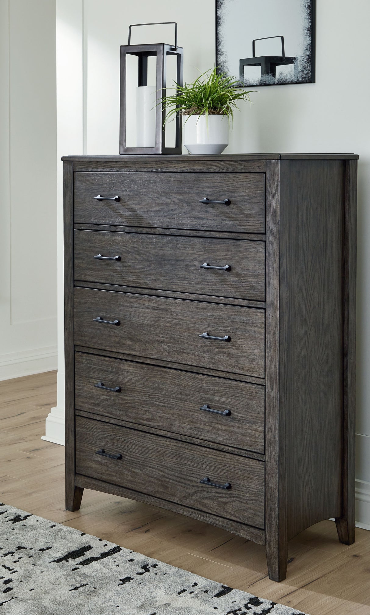 Montillan - Grayish Brown - Five Drawer Chest