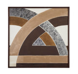 Neutral Geometry - I Framed Print - Brown