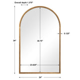 Arch Mirror - Lightly Antiqued Gold