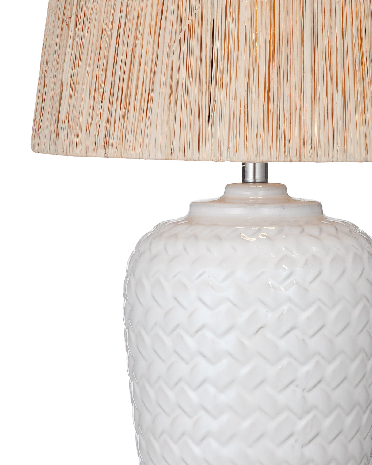 Cendra - Table Lamp - Cream / Raffia