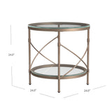 Harrison - Round End Table - Gold