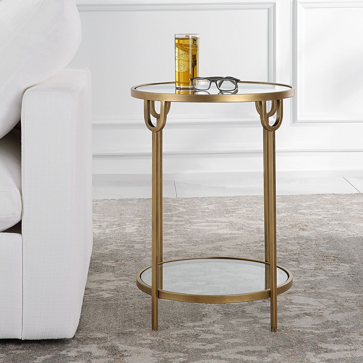 Side Table - Antique Gold