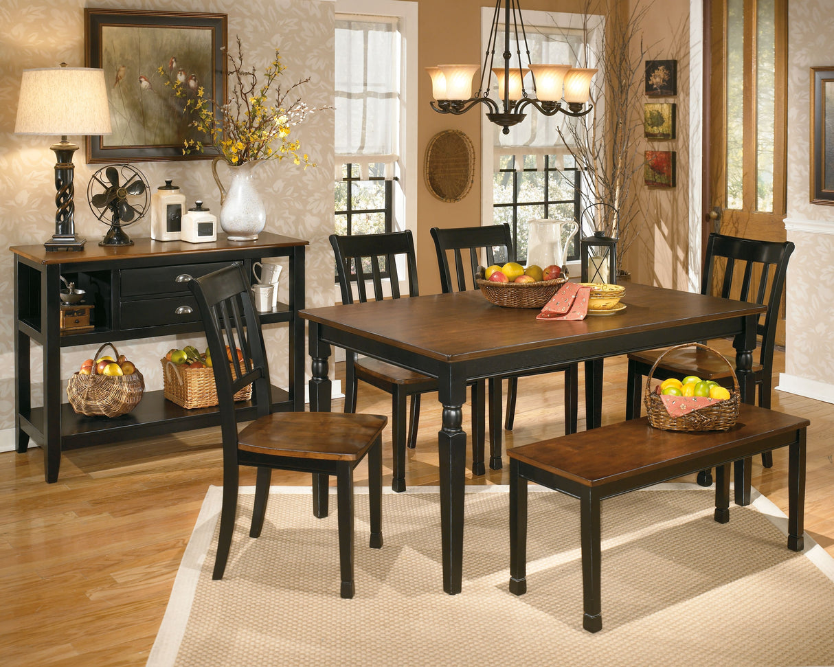 Owingsville - Black / Brown - Rectangular Dining Room Table