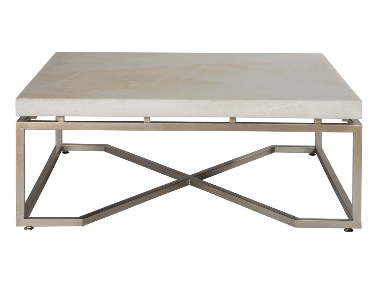 Signature Designs - Vara Square Cocktail Table - Beige / Pearl Silver