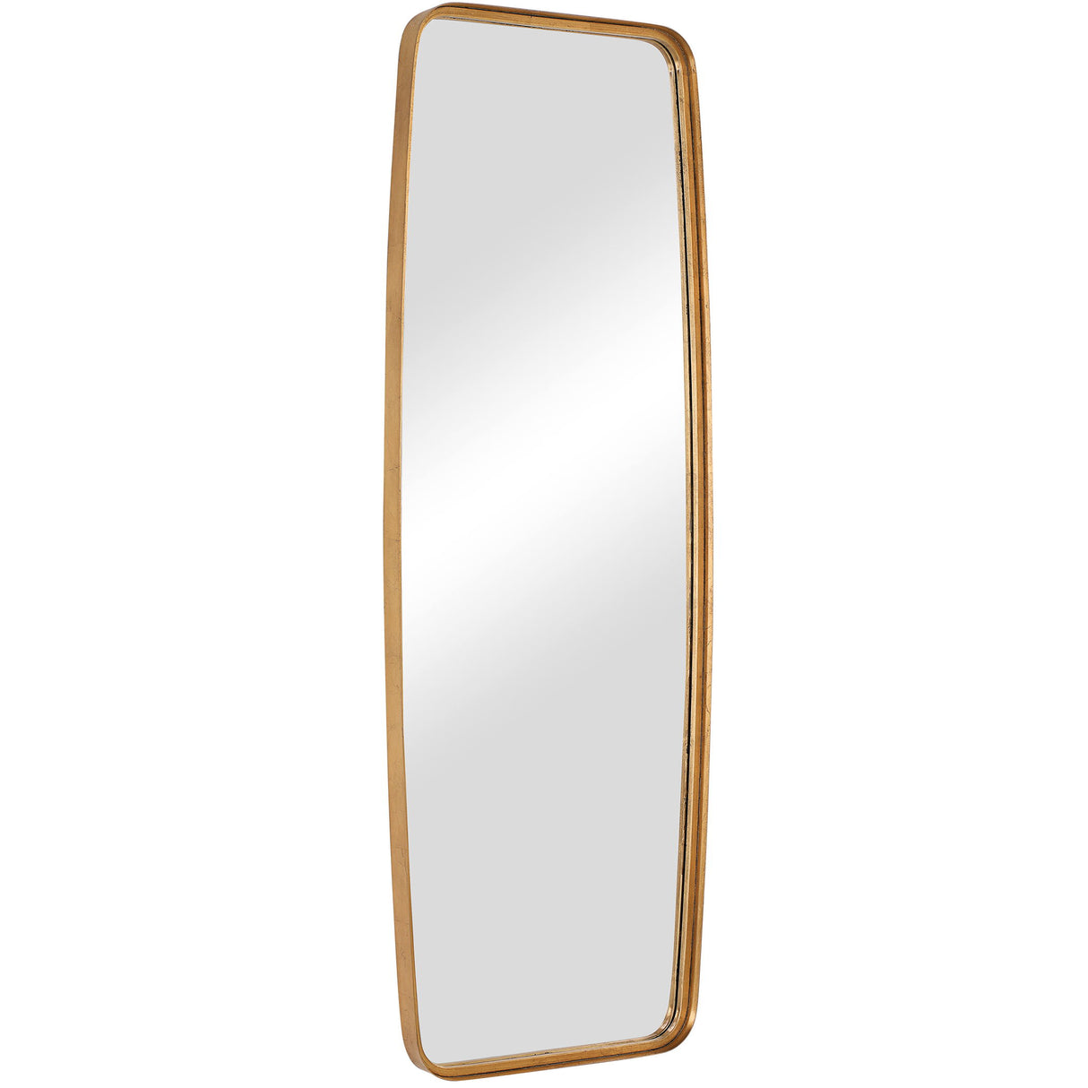 Mirror With Rounded Corners - Gold Leaf