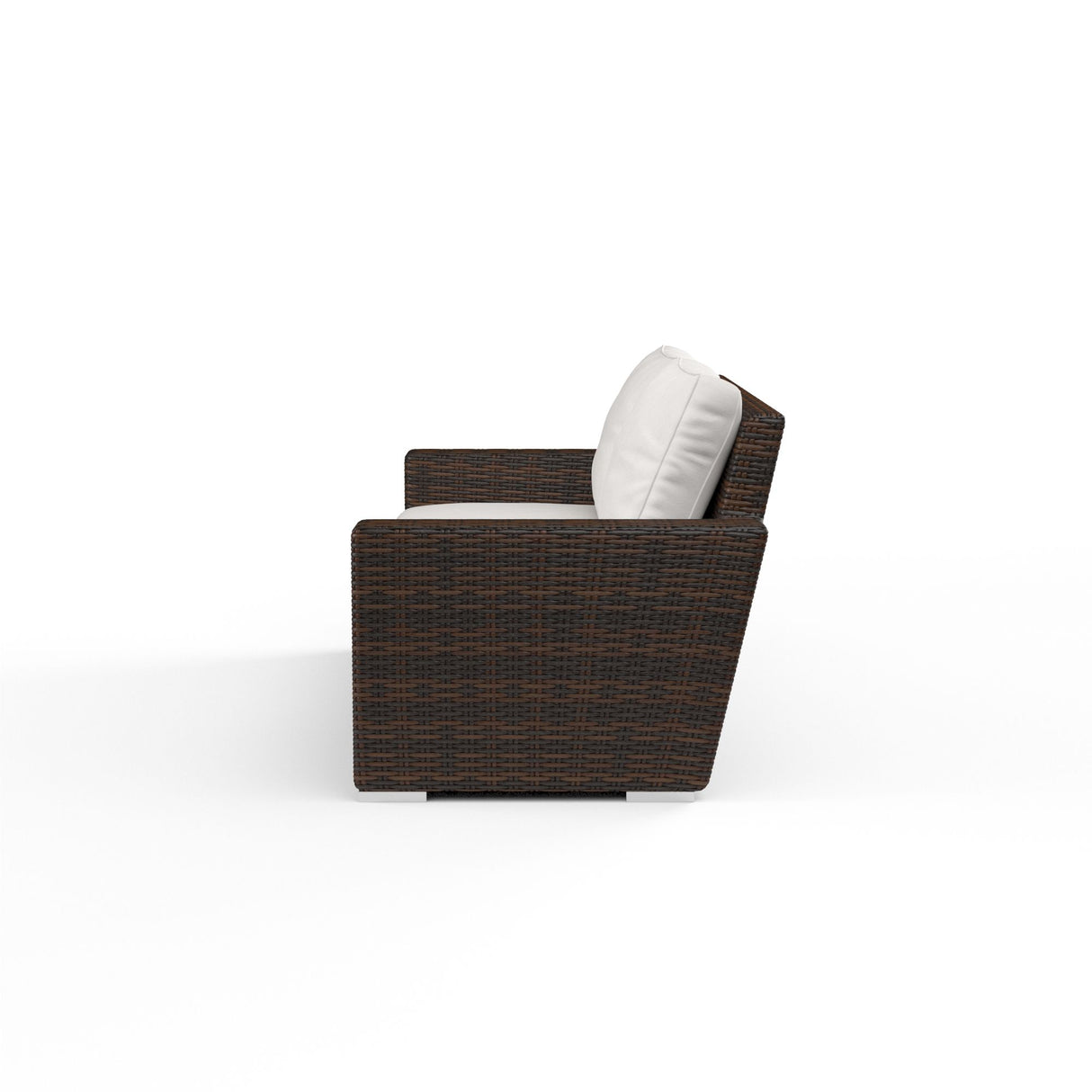 Montecito - Loveseat, With Self Welt - Canvas Flax / Dark Brown